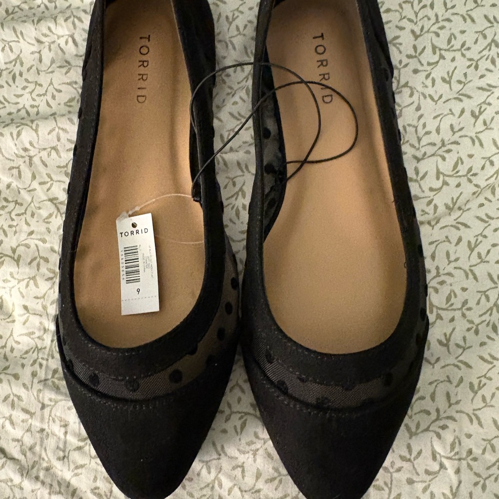 Torrid Black Quilted Ballet Flats